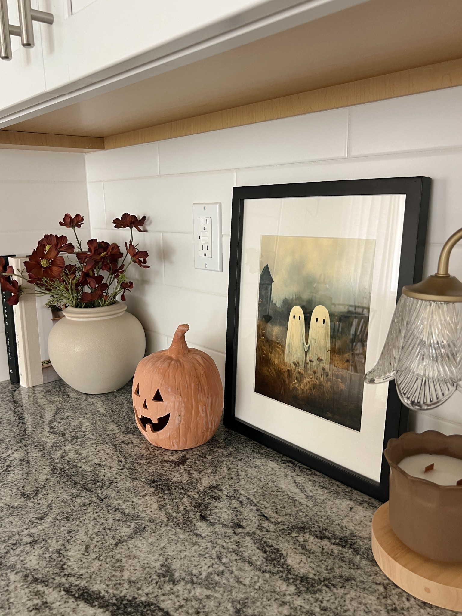 This ghost print from Etsy is so cute to include in your home for spooky season 👻 