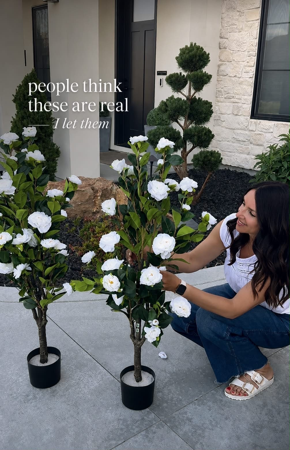 I linked these faux flowering trees because they bring instant curb appeal without the upkeep of seasonal plants.

I love using them in planters by the front door to add height, texture, and year-round color. They look surprisingly realistic and make outdoor spaces feel polished, welcoming, and thoughtfully finished. Shop the trees and planters I’m using below.
@lowes

#LTKU #LTKHome #LTKSaleAlert