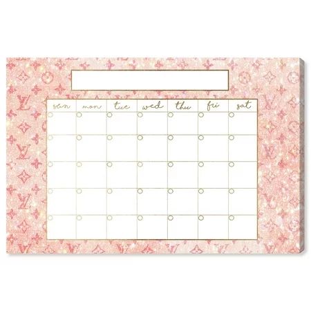 Runway Avenue Fashion and Glam Canvas Art Print Fancy Blush Calendar Whiteboards - Pink White | Walmart (US)