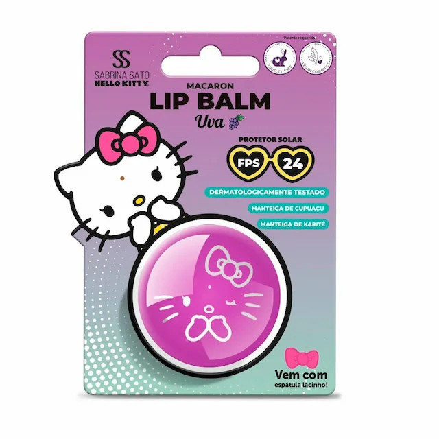 Lip Balm Macaron Sabrina Sato x Hello Kitty Uva FPS 24 8g | Drogasil BR