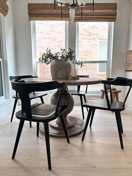 Major designer look for less! So happy with our new breakfast nook dining chairs and they’re a great price point too!

Black dining chairs, enzo chairs, poly bark, pottery barn look for less 

#LTKStyleTip #LTKHome