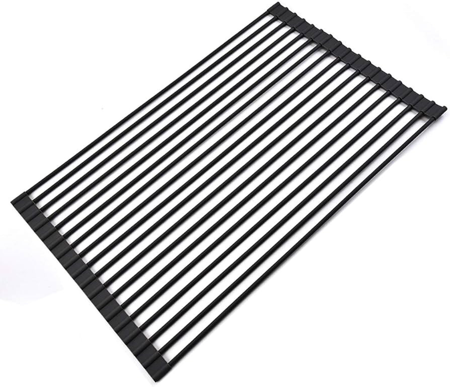 Ahyuan Large Roll up Dish Drying Rack Foldable Dish Rack Over Sink Dish Drainer Roll-up Sink Dryi... | Amazon (US)