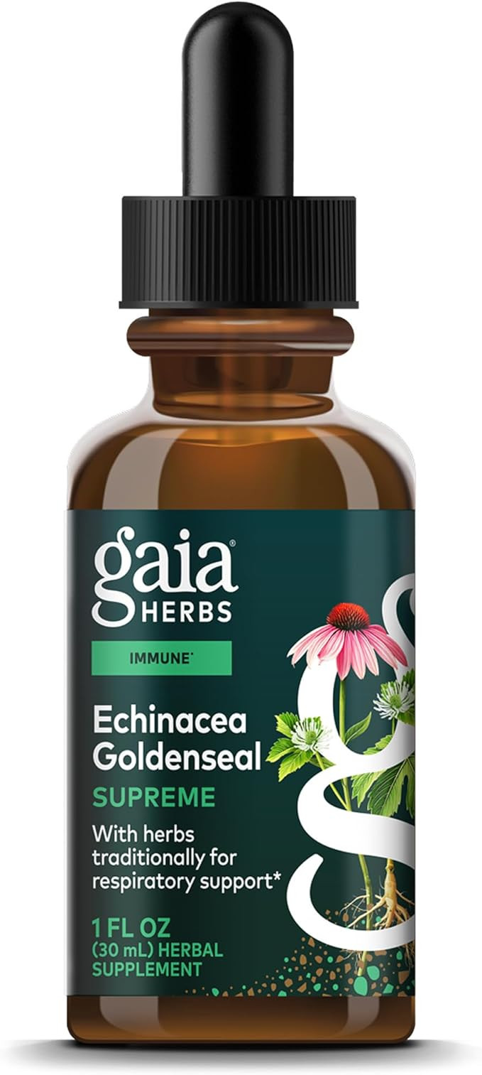 Gaia Herbs Echinacea Goldenseal Supreme - Goldenseal Root Herbal Complex for Immune Support* - Co... | Amazon (US)