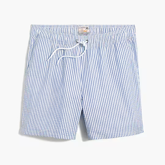 6" seersucker swim trunk | J.Crew Factory
