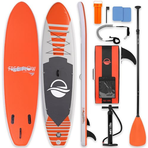 SereneLife 10’6” Inflatable Stand Up Paddle Board with Premium SUP Accessories - 32” Wide Stable Design with Non-Slip EVA Deck Pad, for Youth and Adults, 350 lbs. Capacity | Amazon (US)