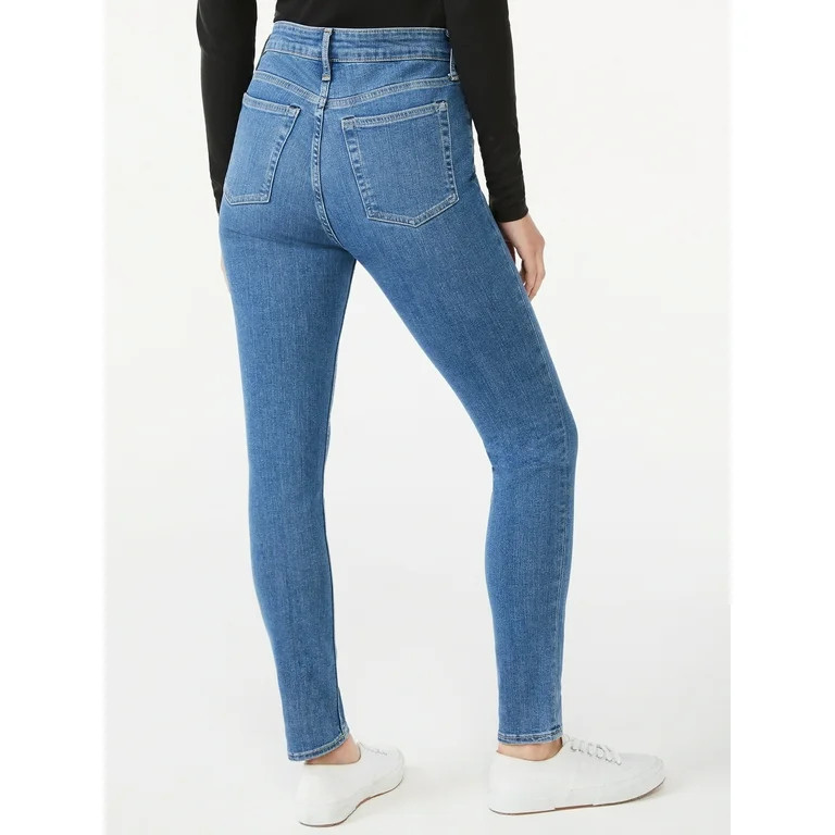 Free Assembly Women's Cozy High-Rise Skinny Jeans | Walmart (US)