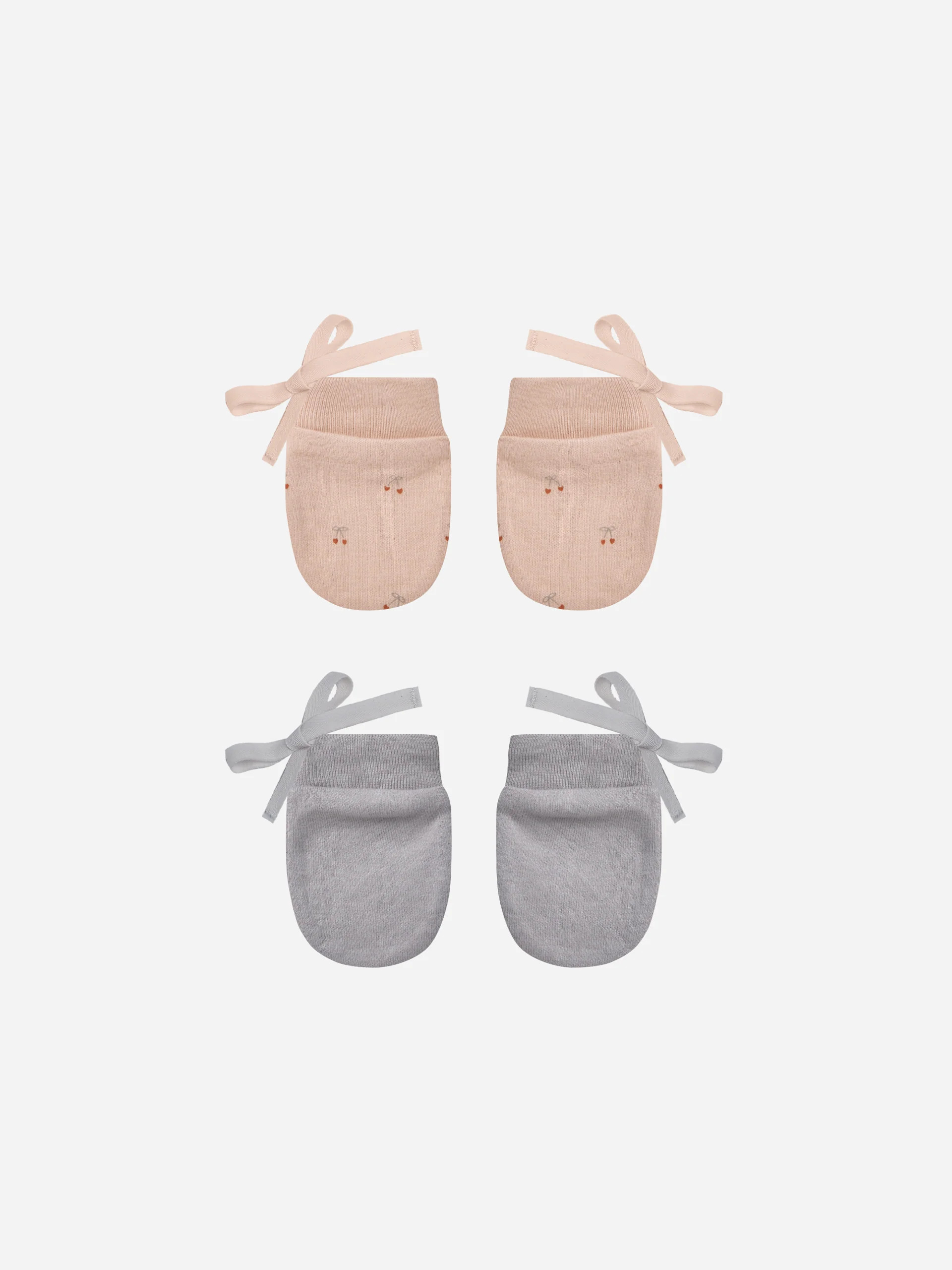 No Scratch Mittens, Set Of || Cherries, Periwinkle | Rylee + Cru