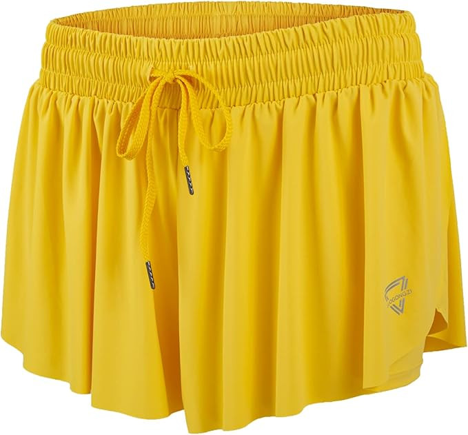 luogongzi 2 in 1 Flowy Running Shorts for Women Gym Yoga Athletic Womens Workout Biker Spandex Lo... | Amazon (US)