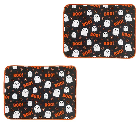 Temp-tations Seasonal S/2 Reversible Microfiber Drying Mats - QVC.com | QVC