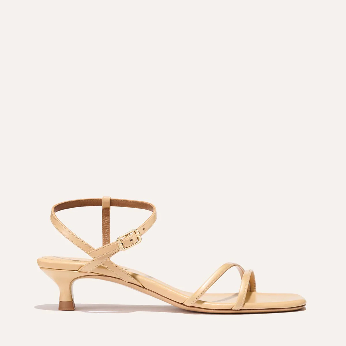 The Dylan Sandal - Sand Crinkle Gloss Nappa | Margaux