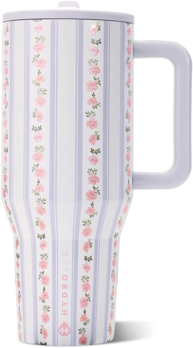 HydroJug Traveler 32oz, Insulated Tumbler with Handle & Straw, Primrose | Amazon (US)