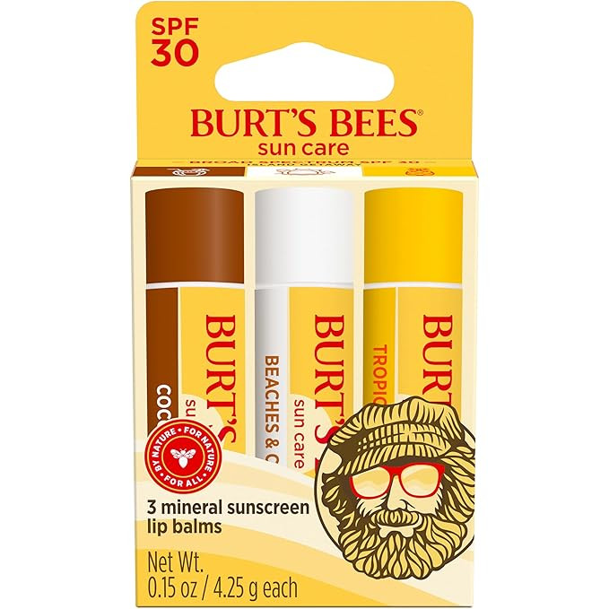 Burt’s Bees SPF 30 Lip Balm, Island Getaway - Coco Loco, Beaches & Cream, Tropic Like It's Hot,... | Amazon (US)