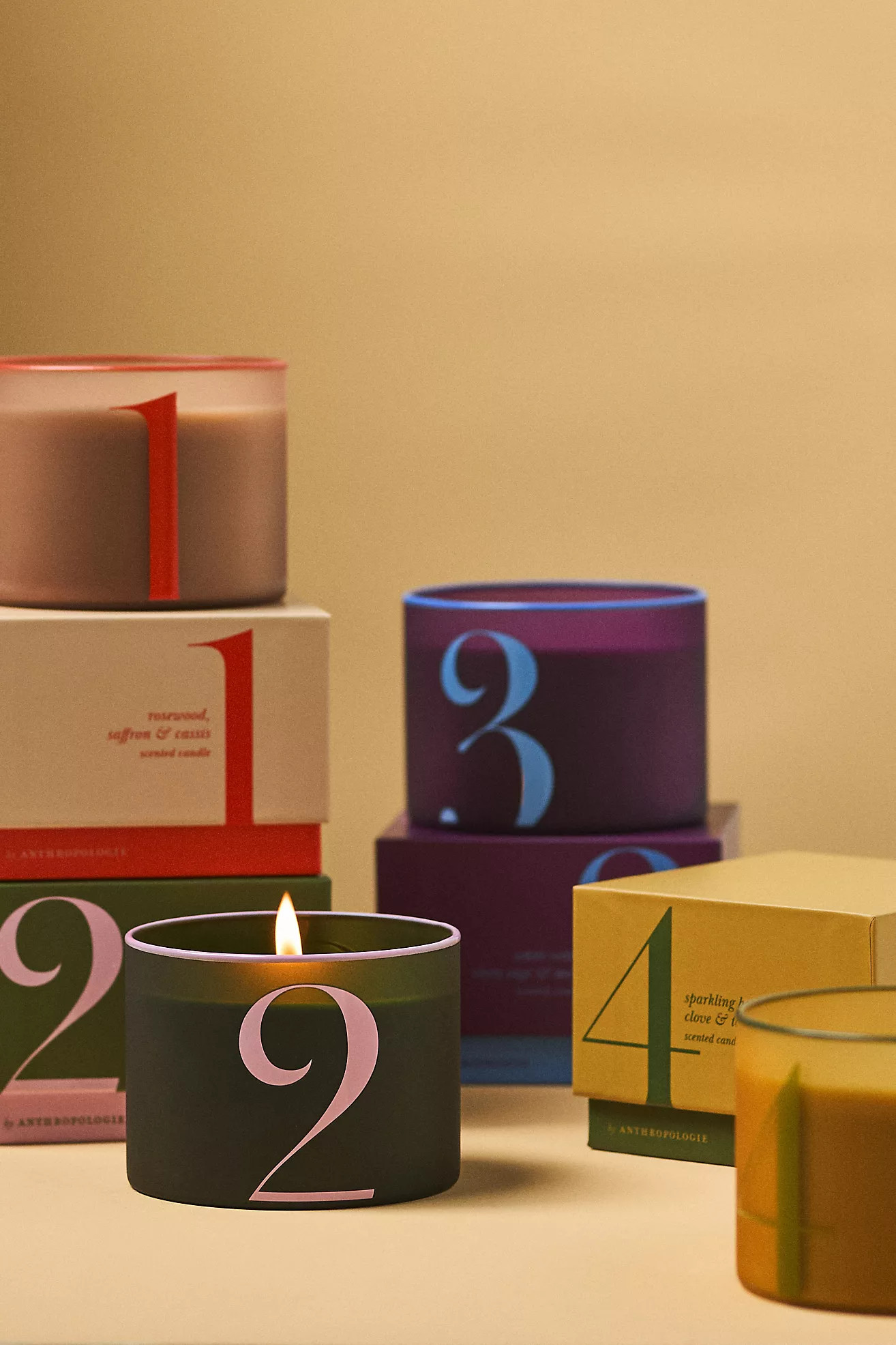 Number 2 Fruity Coconut & Amber Glass Candle | Anthropologie (US)