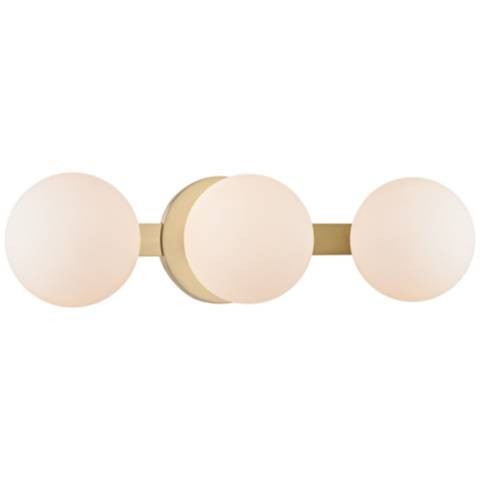 Hudson Valley Baird 17"W 3-Light Aged Brass Bath Light - #9M068 | Lamps Plus | Lamps Plus