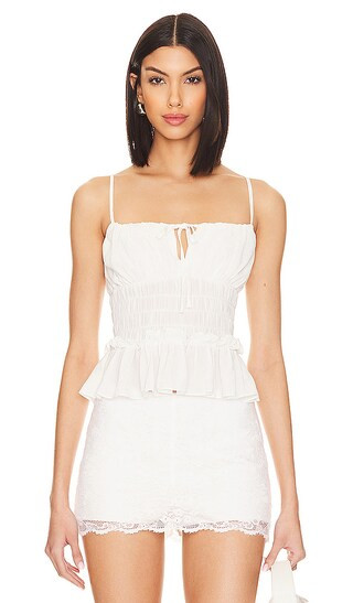 Lidiya Top in White | Revolve Clothing (Global)