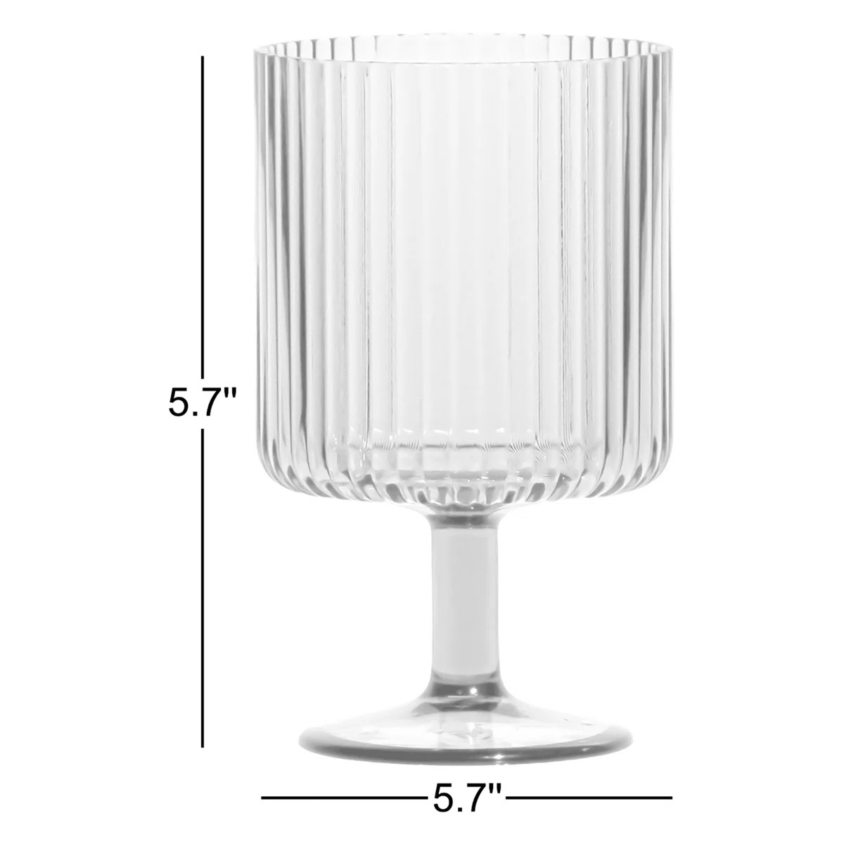 Laya Fluted Acrylic Goblet (Set of 6) | Wayfair North America