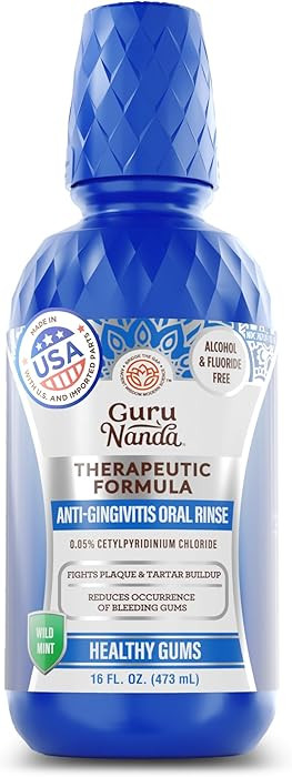 GuruNanda Healthy Gums Mouthwash for Gingivitis & Bleeding Gums \u2013 Antigingivitis Xylitol Rin... | Amazon (US)