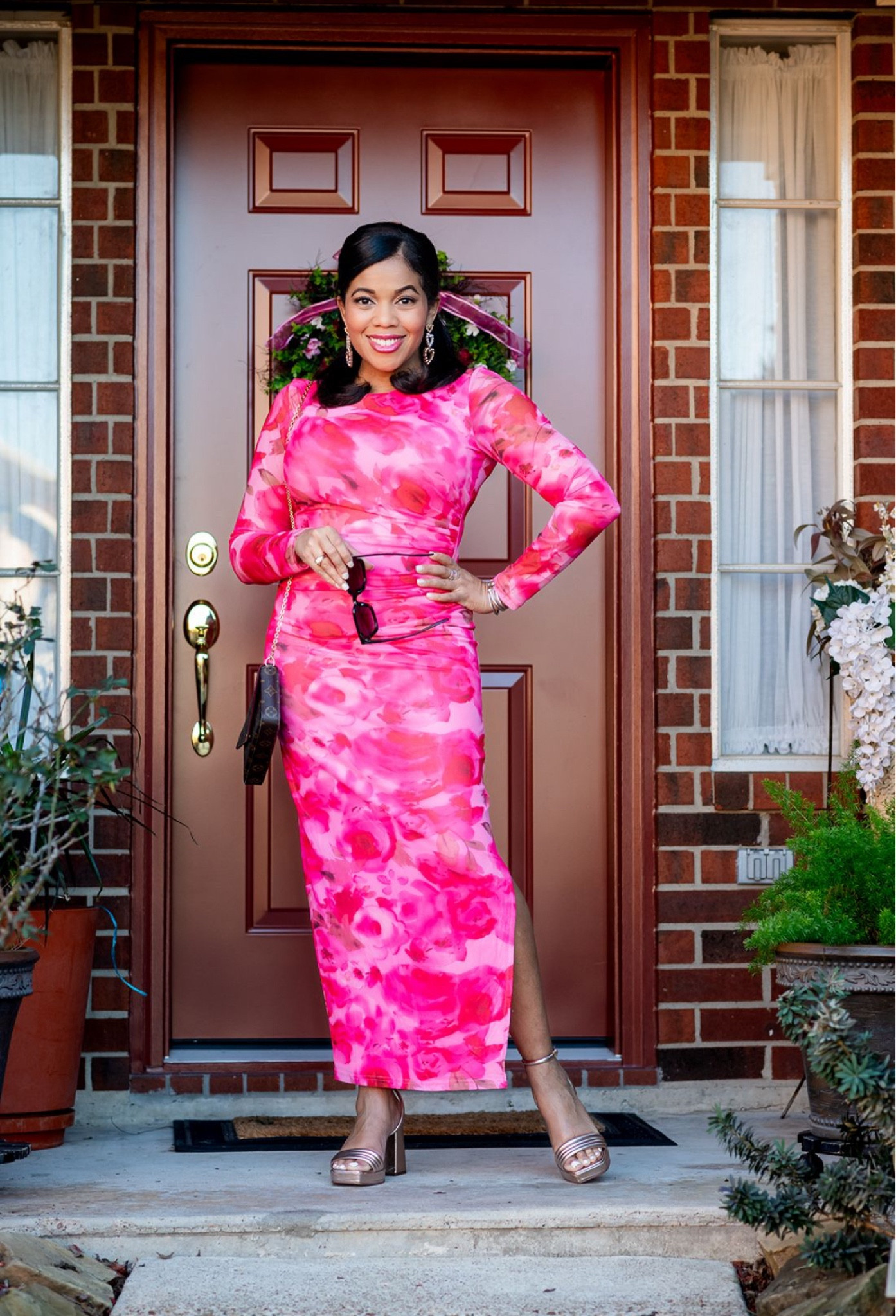 On Wednesdays we wear PINK. Now I didn’t know I would love this dress as much as I do but the reality is I love anything pretty, pink, and feminine. 💁🏽‍♀️This dress is perfect for a night out with the girls, a date night, and more. But I also love a holiday, and wanted to share some of my favorite looks leading up to Valentine’s Day. Which look is your favorite? Xoxo #courthousecouture 📸 @cnarobertsphoto
•
•
•
#valentinesdaylools 

#LTKOver40 #LTKStyleTip #LTKPetite