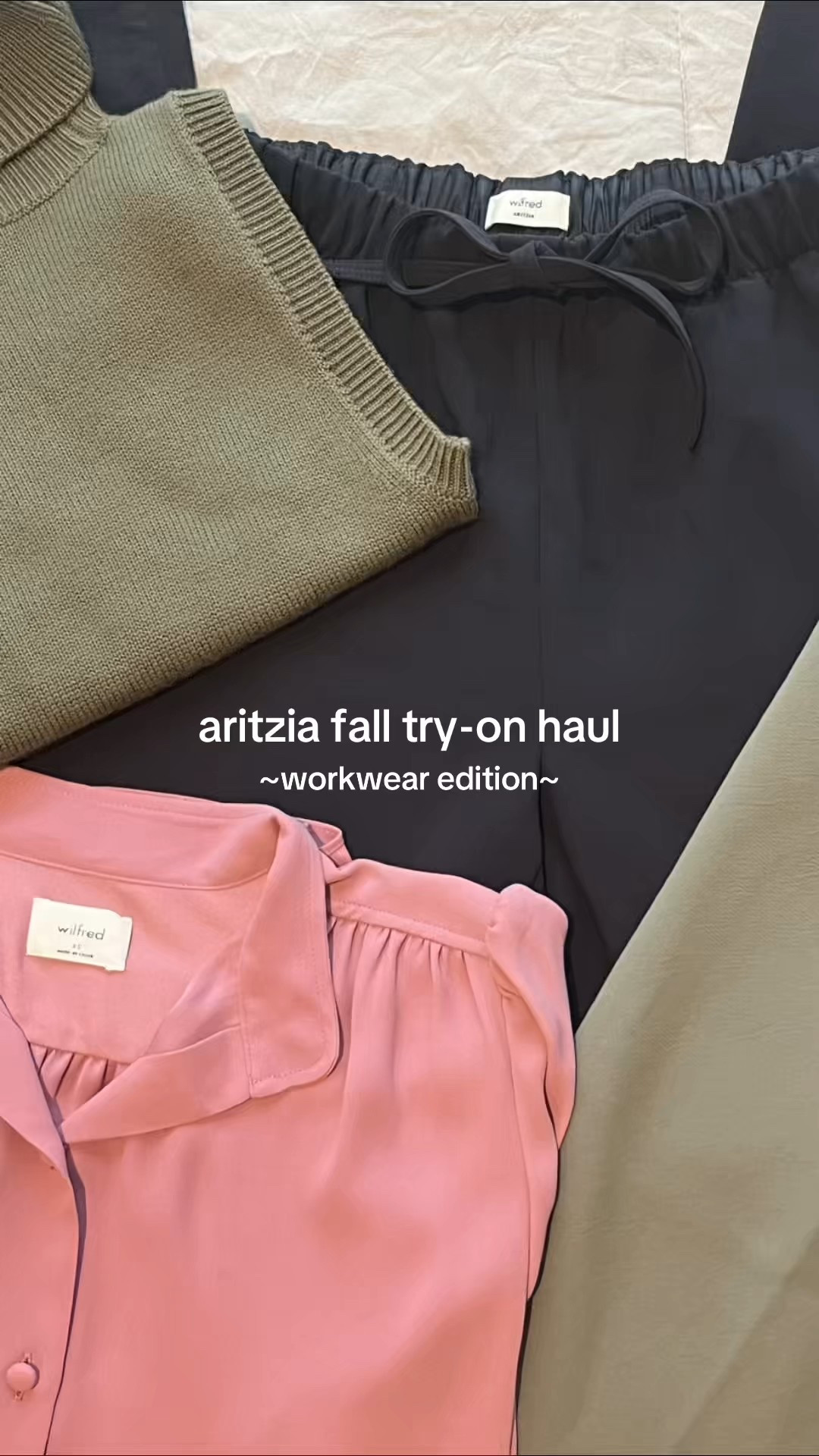 Aritzia fall workwear try-on haul from my drafts a few weeks ago: lodge pants, delphine blouse, freda sweater, devotion skirt

#LTKStyleTip #LTKWorkwear #LTKFindsUnder100