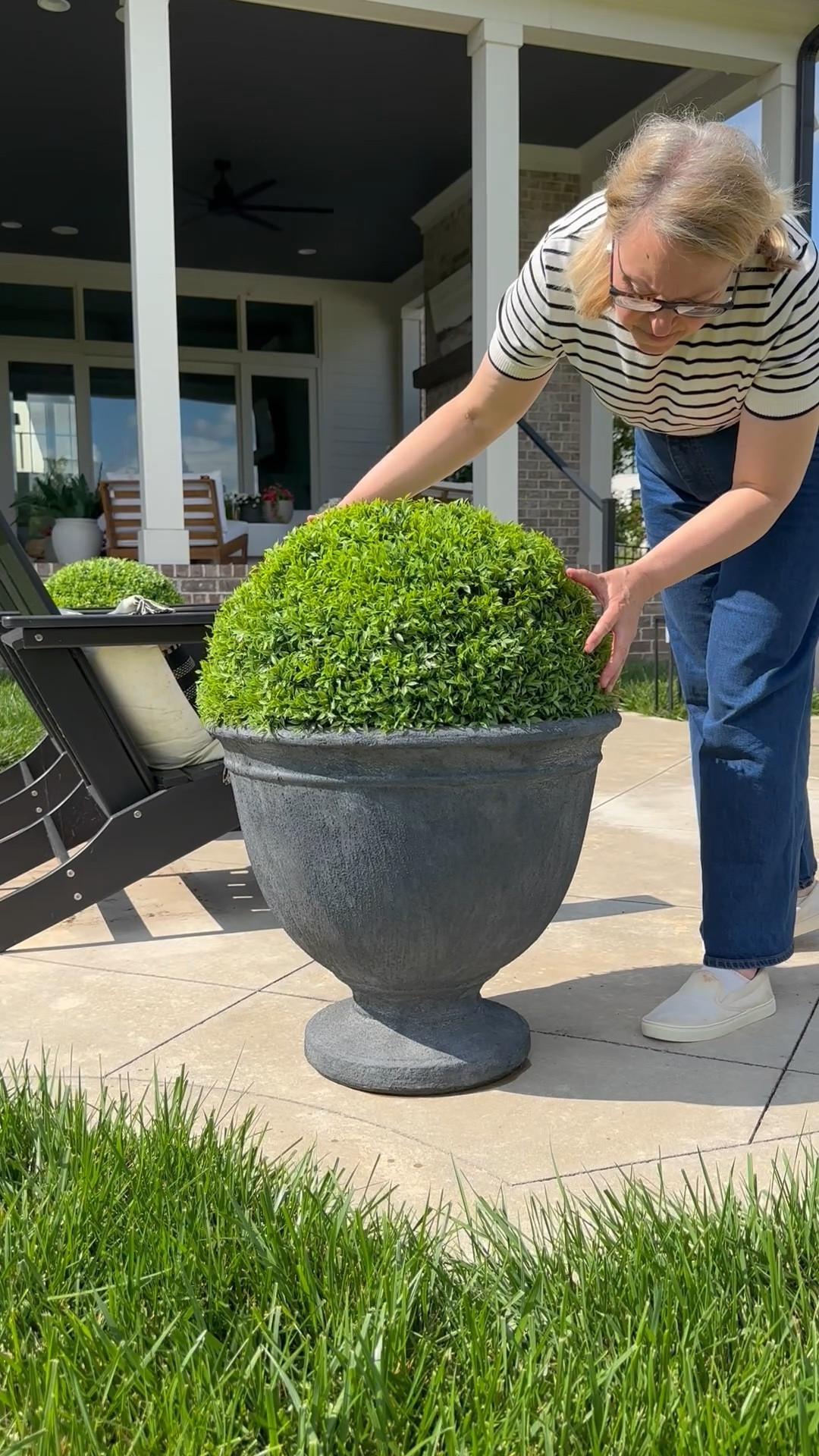 Large planter perfect for porch or patio. Made of durable concrete plaster. 
Walmart 
Amazon 


#LTKSaleAlert #LTKHome #LTKSeasonal