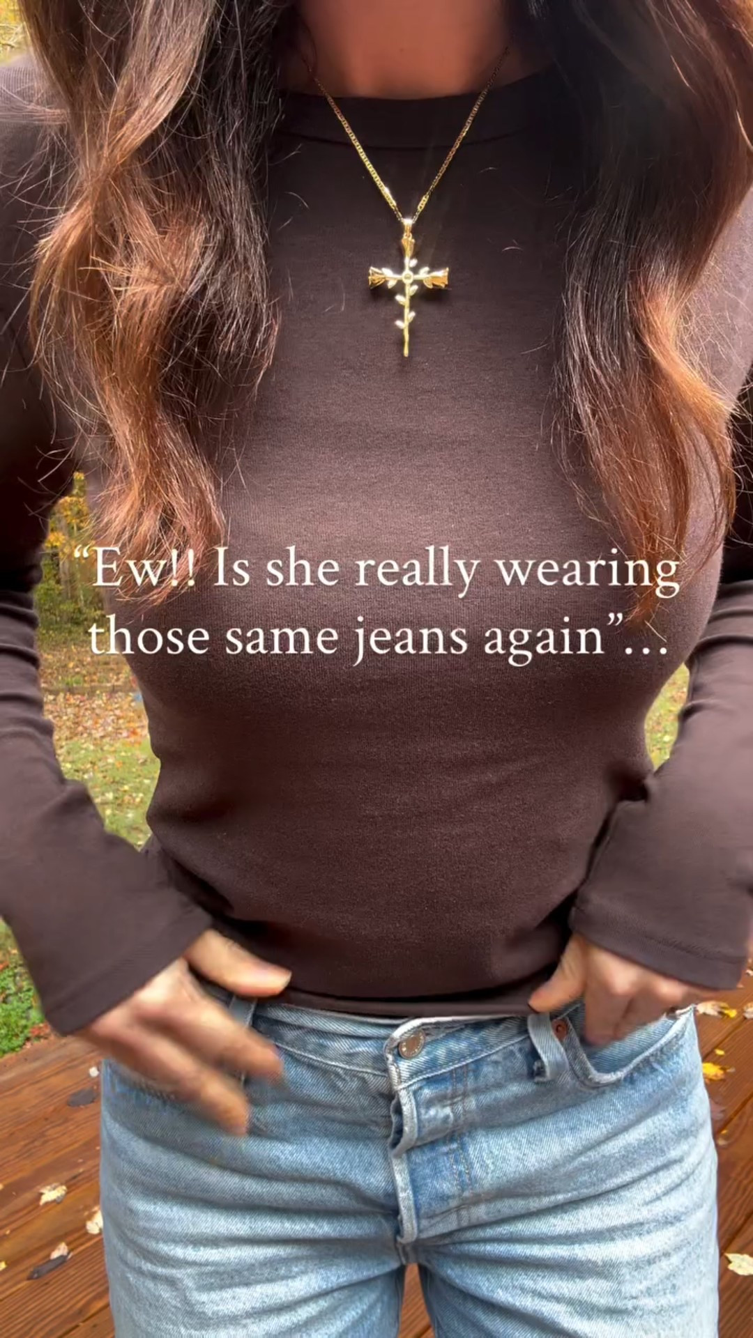 Wearing the 27” jeans, small top and small vest. The wash of the jeans I’m wearing are the, In Love With You - Medium Wash 🫶🏼

Don’t worry people, I wash them 😂 but it just goes to show how much I really love these jeans! They’re definitely my favorite pair 

Comment JEANS and I’ll send over the info

Easy styling 
Practical style
Relatable outfits 
Relatable style 
Minimalist style