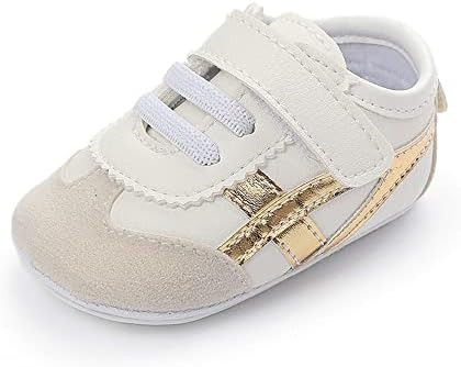 Baby Boys Girls Leather PRE-Walking Sneakers Toddler Anti-Slip Rubber Sole Infant Lightweight Fir... | Amazon (US)