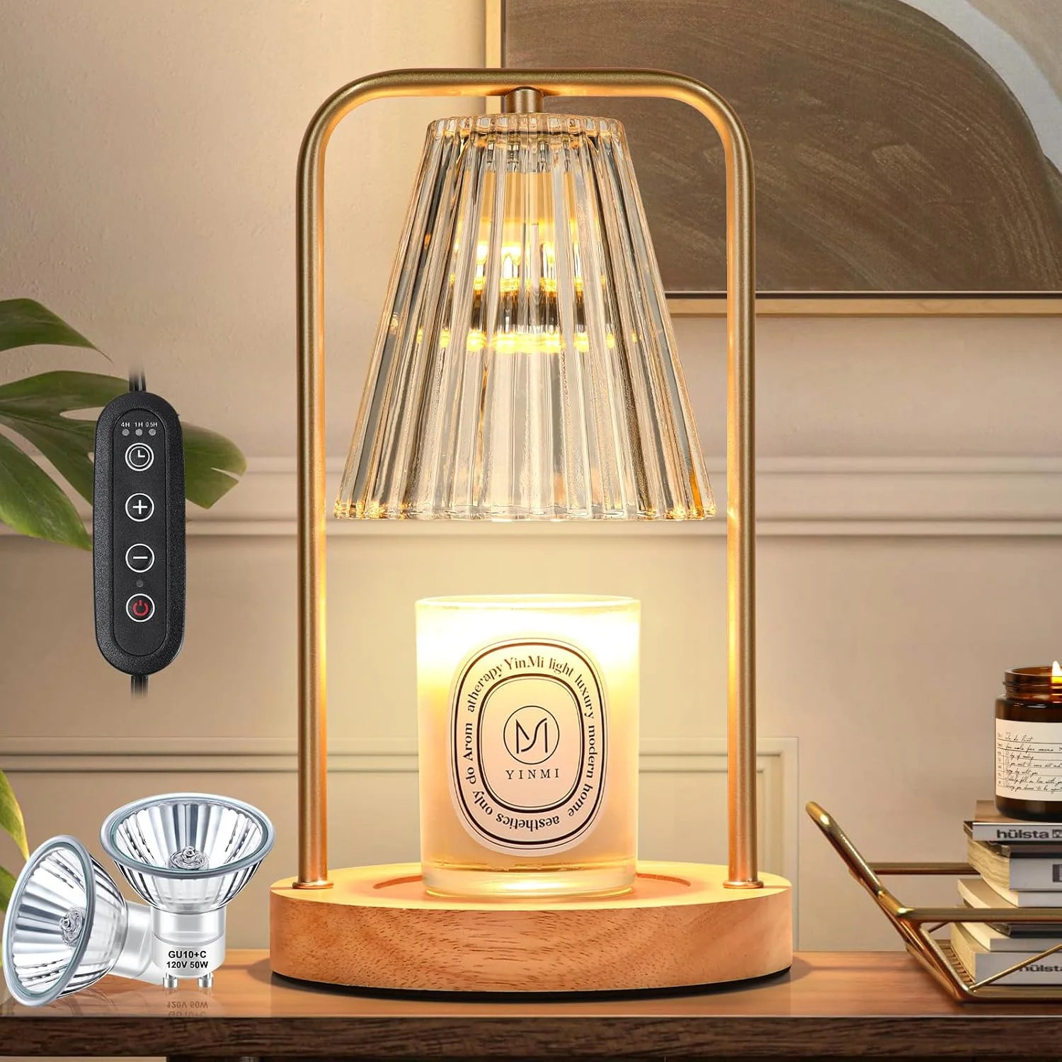 Nordic Hygge Electric Dimmable Candle Lamp Warmer for Jar Candles Christmas Gifts Birthday House ... | Walmart (US)