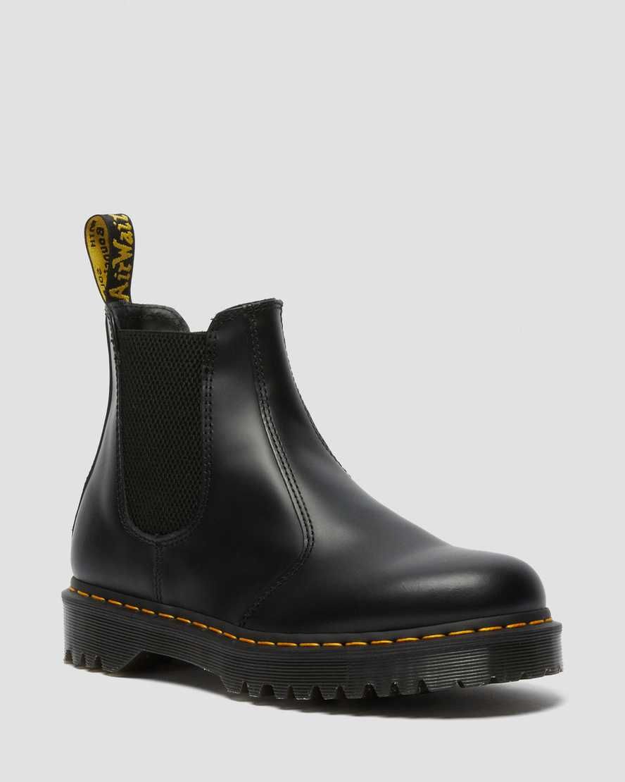 Dr. Martens, 2976 Bex Smooth Leather Chelsea Boots in Black, Size M 12 | Dr. Martens