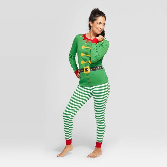 Women's Holiday Elf Matching Family Pajama Set - Wondershop™ Green | Target