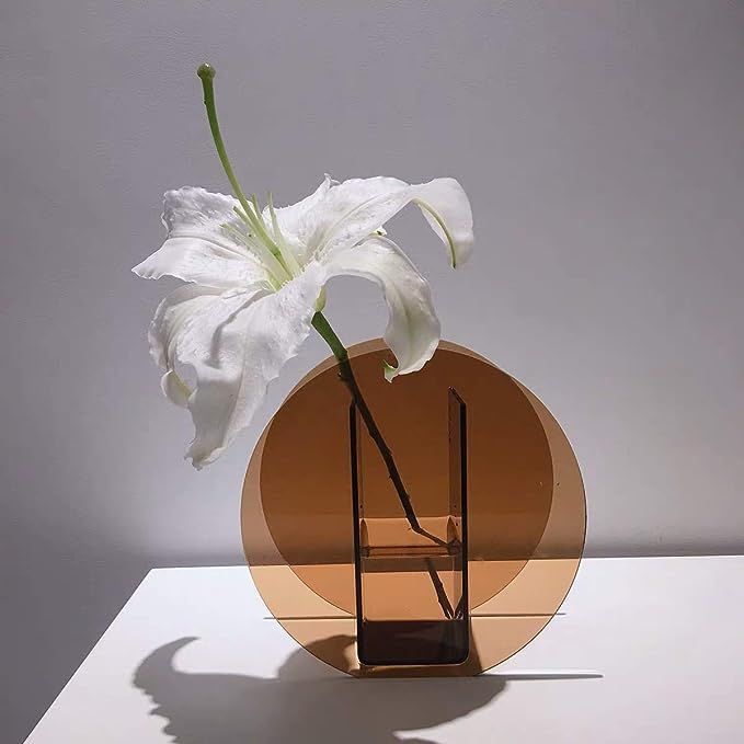Modern Acrylic Clear Vase, Decorative Bottles, Wedding Gift, Mini Flower Vases, Floral Arrangemen... | Amazon (US)