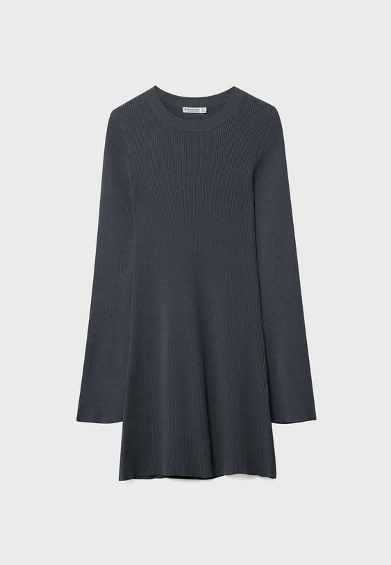Short dress with bell sleeves | Stradivarius (UK)