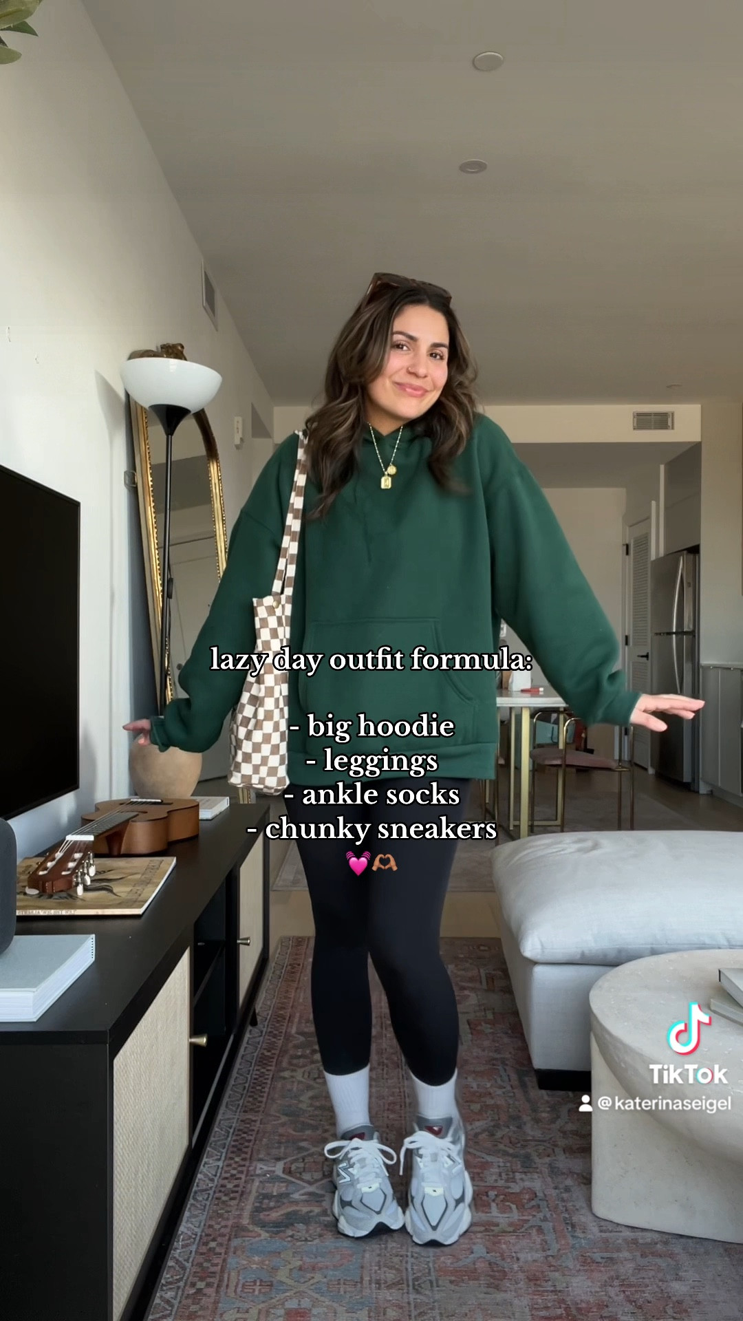 This is my favorite lazy outfit formula - leggings, a hoodie, cute socks, + chunky sneakers!

- Leggings are my go to from Aerie - their real me material is sooo soft & amazing (TTS - M) 
- Hoodie is Amazon and one of my faves! Perfectly oversized (sized up to an L)
- Sneakers are new + New Balance, perfect chunky vibe (true to size - 7.5)

Great travel or rainy day outfit too!

#LTKSeasonal #LTKtravel #LTKfindsunder50