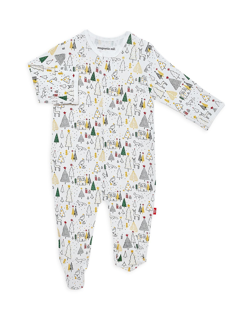 Baby's Silent Night Magnetic Footie - White - Size 9 Months | Saks Fifth Avenue