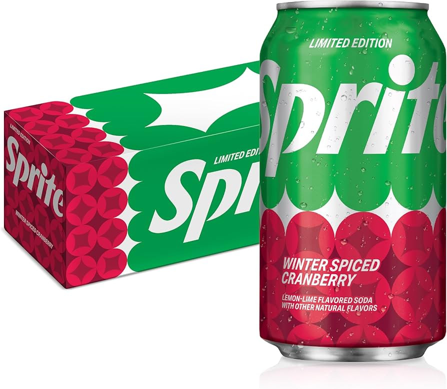 Sprite Winter Spiced Cranberry, Lemon-Lime and Cranberry Flavored Soda Pop Soft Drink, 12 fl oz, ... | Amazon (US)