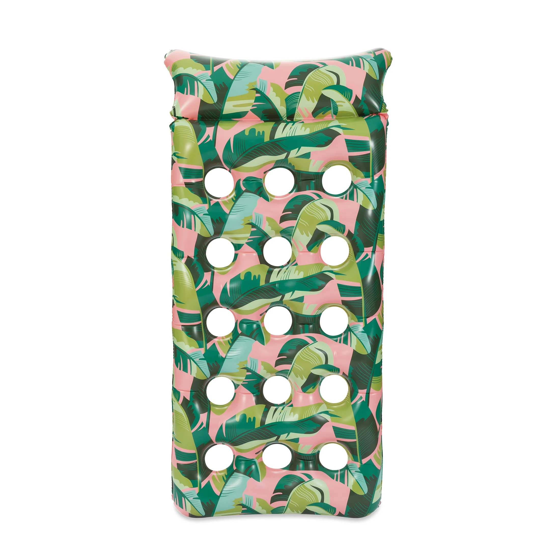 Play Day Inflatable Hydro Cool Lounge Float, Green and Pink, Adults, Unisex - Walmart.com | Walmart (US)