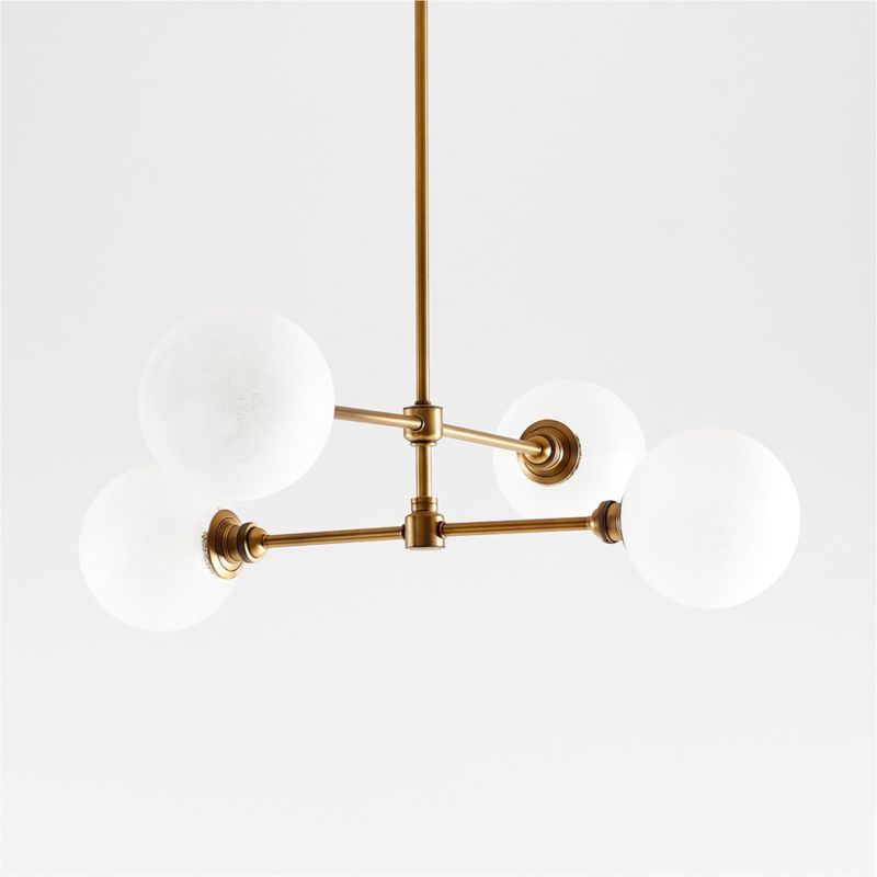 Bouldin Salt Blasted Glass Chandelier + Reviews | Crate & Barrel | Crate & Barrel