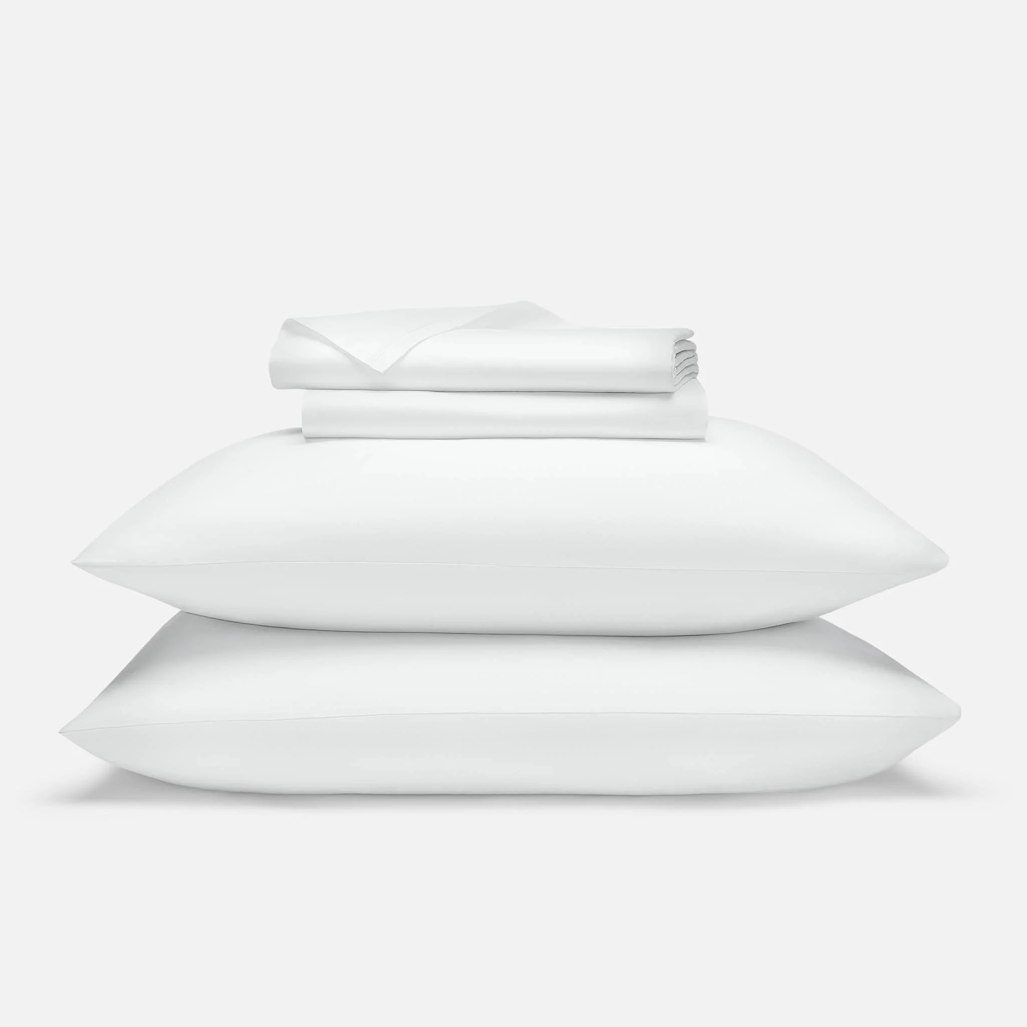 Brooklinen Set of 2 Luxe Sateen Core Sheet Set Bundle size Queen in White | Brooklinen