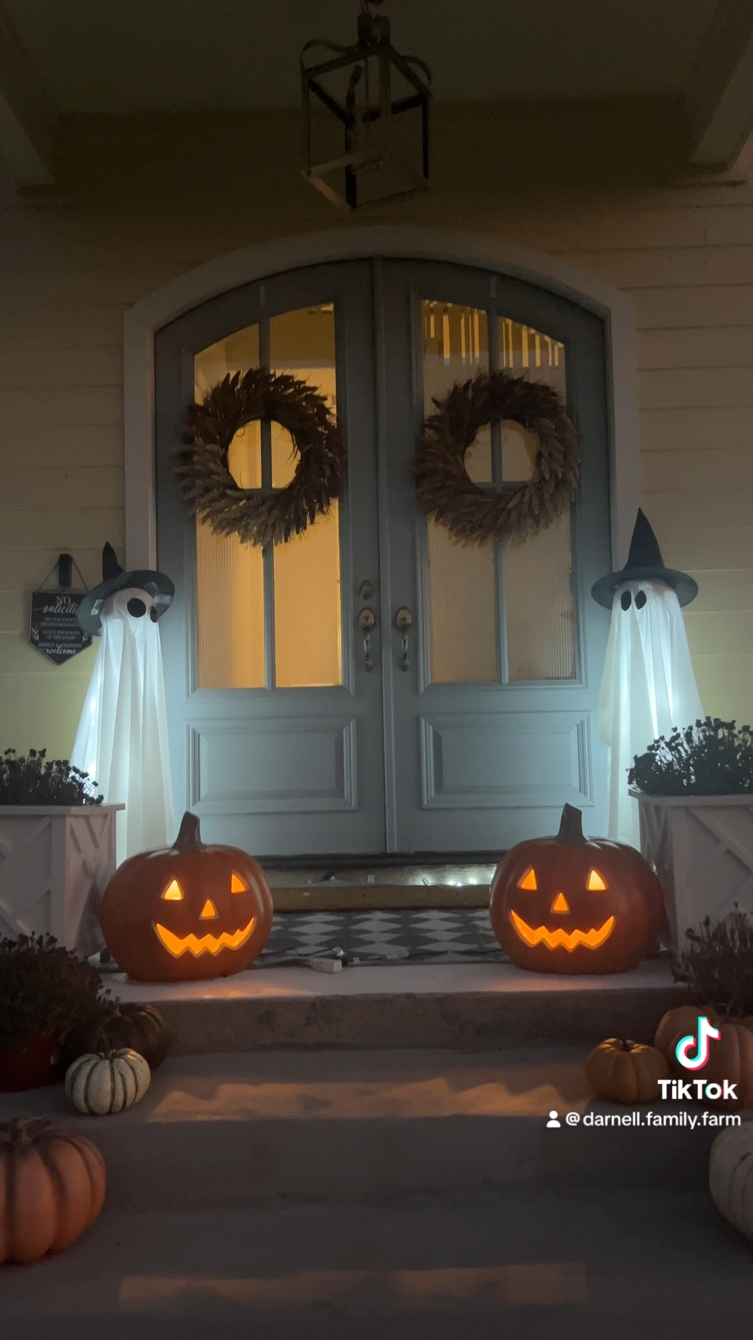 Halloween porch with our jack-o’-lanterns and light up DIY ghost!

#LTKHalloween #LTKSeasonal #LTKHome