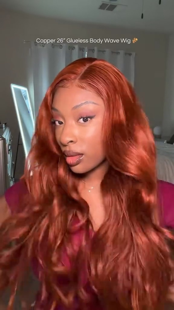 It’s always a good time to go Ginger 🫚 #gluelesswig #gingerhair #lacefrontwig #frontalwig #bodywavewig 

#LTKgrwm #LTKBeauty