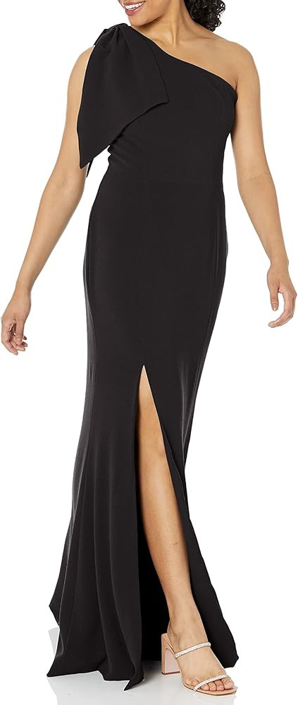 Dress the Population Women's Georgina One Shoulder Bow Detail Trumpet Gown Long Dress | Amazon (US)