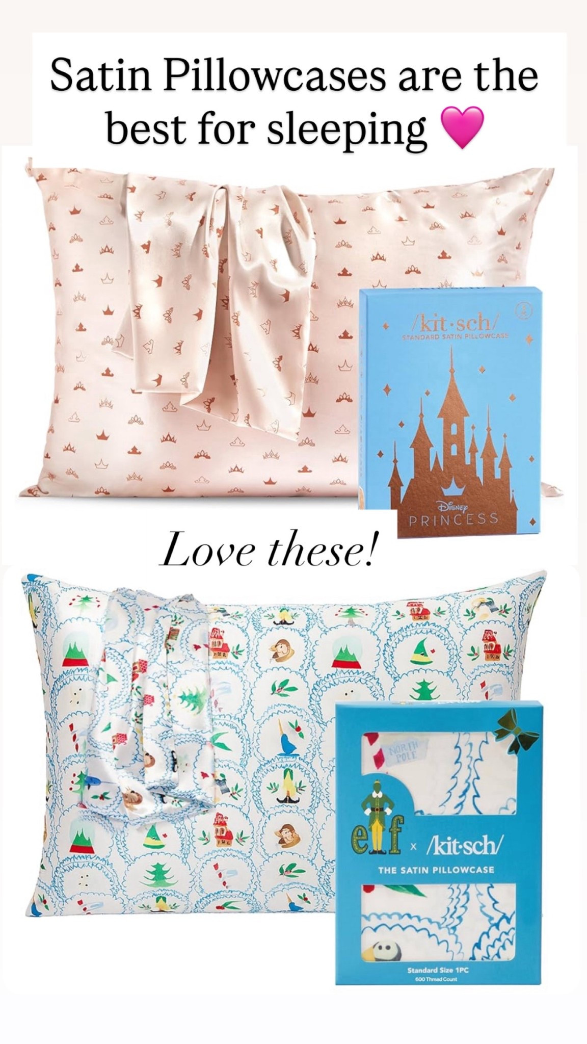 These satin pillowcases are the best for sleeping 

#LTKGiftGuide #LTKHoliday