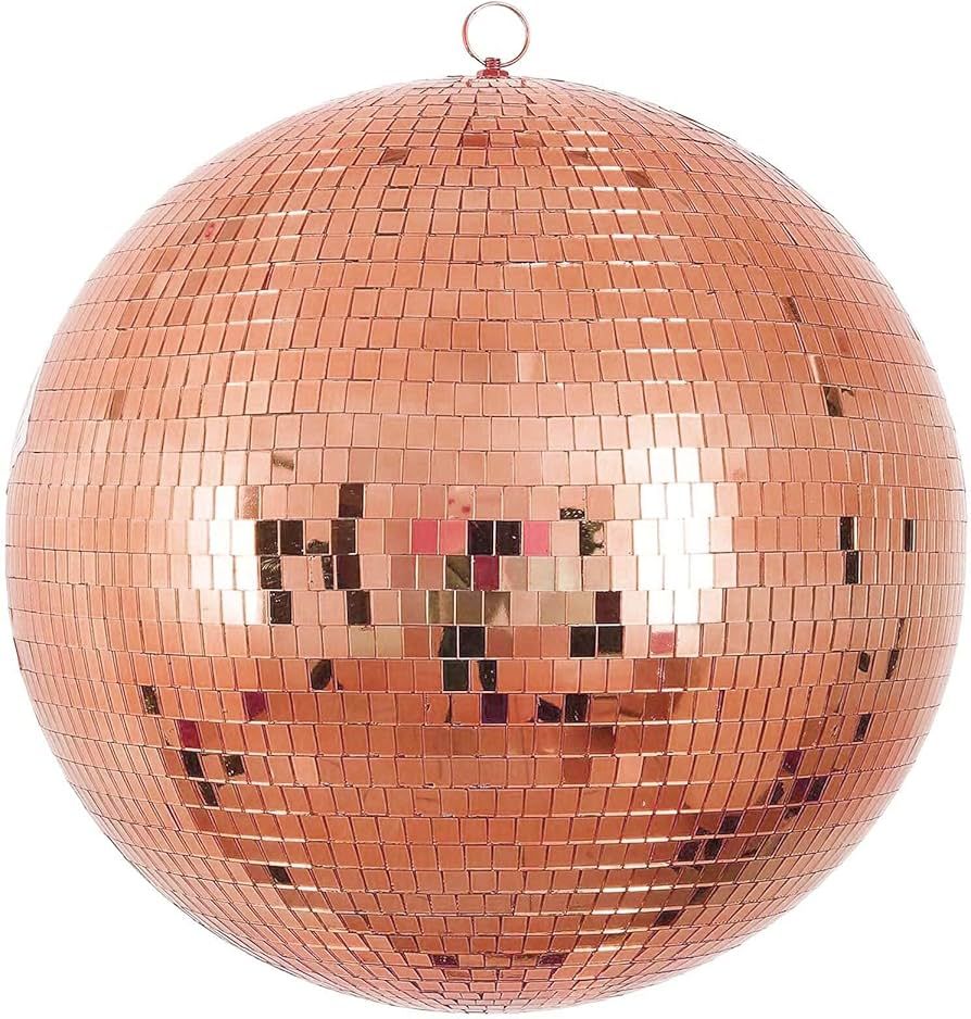 Viet 8 Inch Mirror Disco Ball great for Stage Lighting effect or as a room décor. (Rose Gold) | Amazon (US)