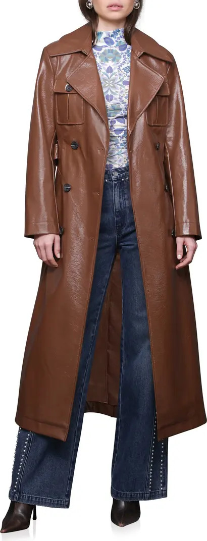 Avec Les Filles Belted Faux Leather Utility Trench Coat | Nordstrom | Nordstrom
