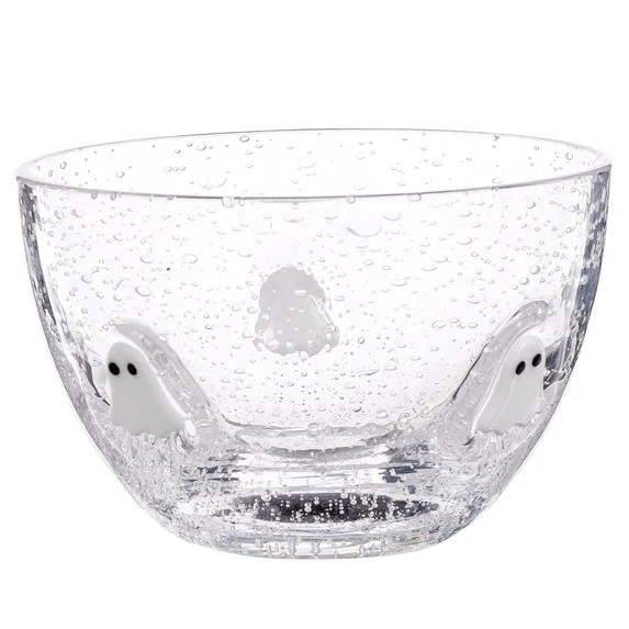 Way to Celebrate Halloween Ghost Charm Clear Glass Dip Bowl | Walmart (US)