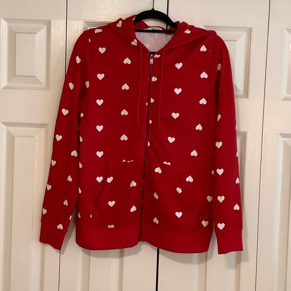 Style & Co. Red Heart Hoodie SZ M. NWOT | Poshmark