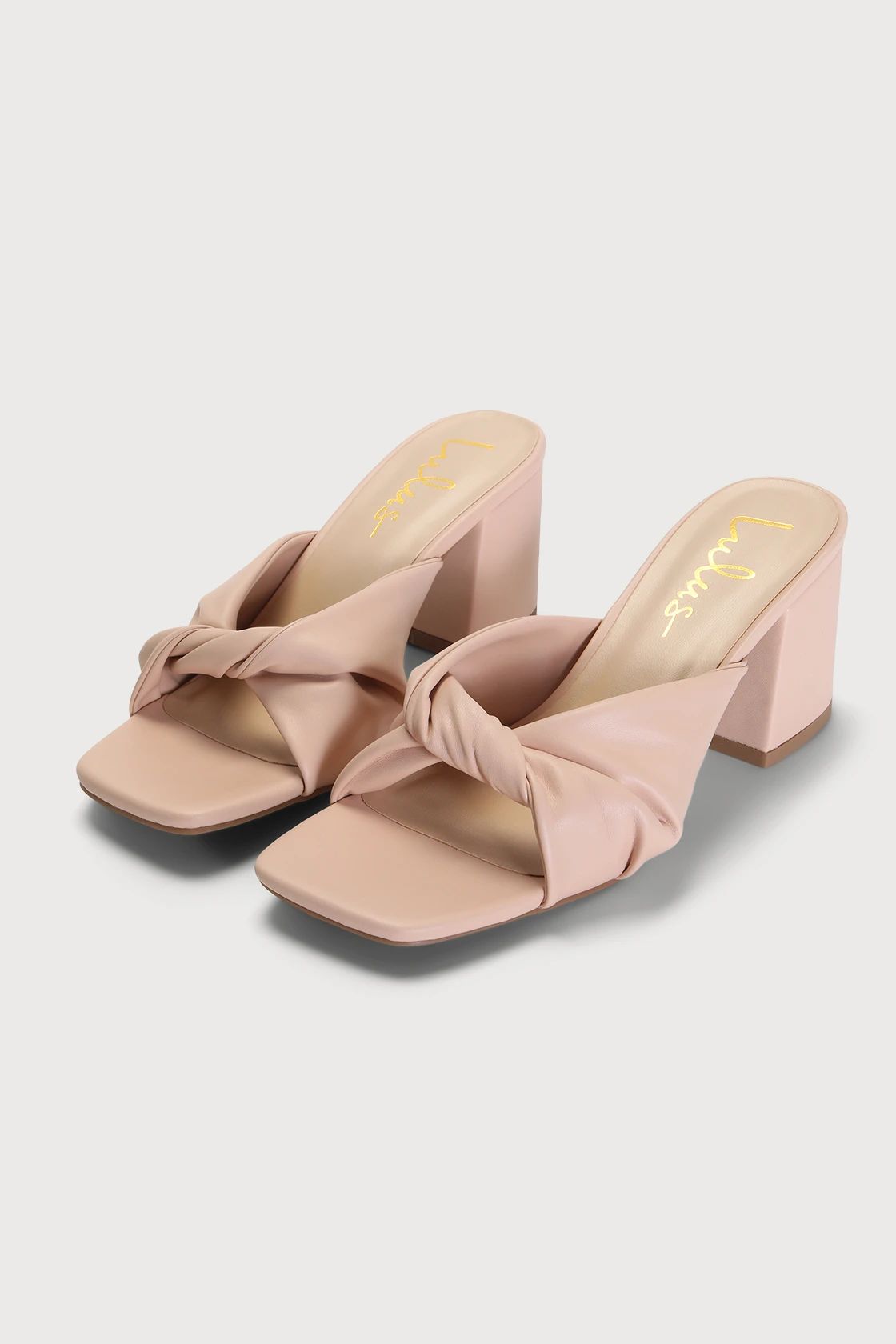 Eldana Light Nude High Heel Slide Sandals | Lulus (US)