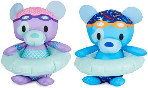 Swimways Huggable Floating Water Stuffed Animal 2-Pack for Kids Ages 1+, Blue and Purple | Amazon (US)