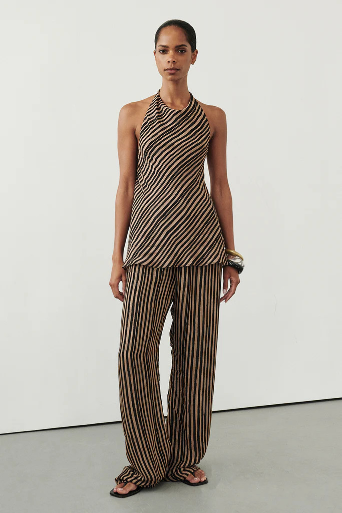CHARLI TAN STRIPE PANT | DISSH