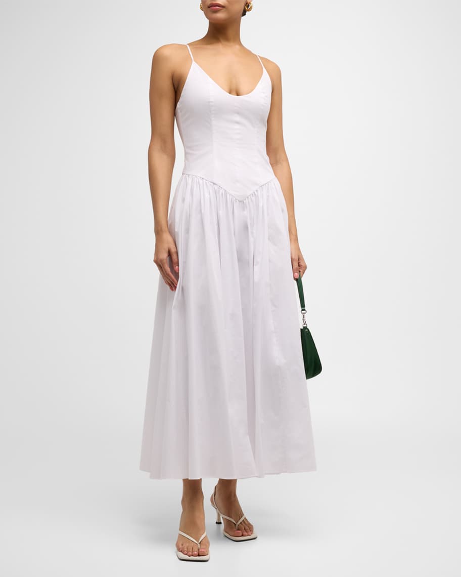 Dena Bustier Cotton Poplin Dress | Neiman Marcus