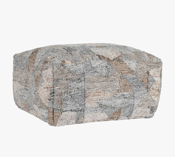 Naomi Handwoven Indoor/Outdoor Pouf | Pottery Barn (US)
